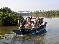 Boat ride in Kahandamodara lagoon