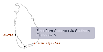 Safari Lodge - Yala - Location Map